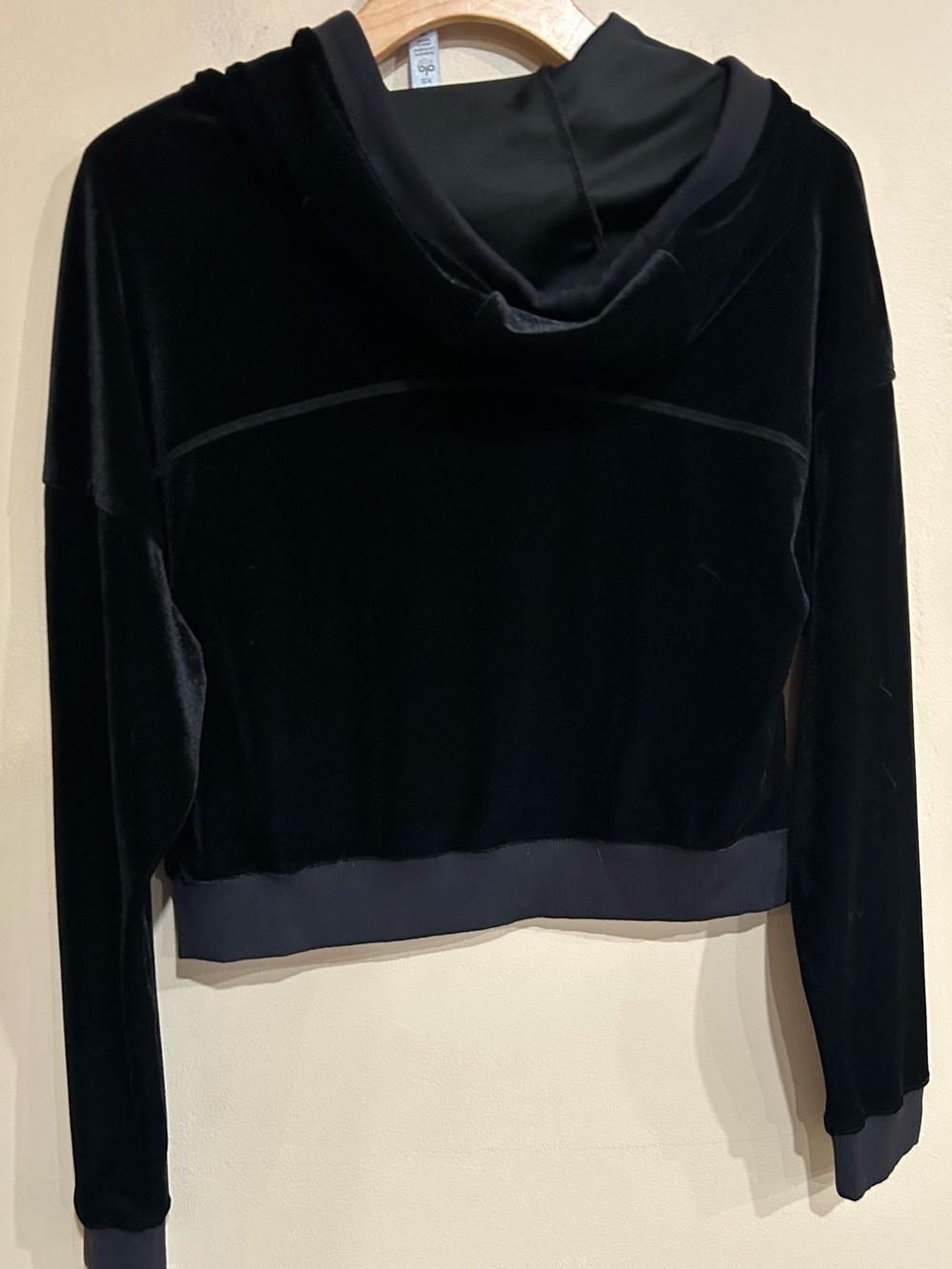 Alo Velour Crop Hoodie XS - Picture 2 of 6